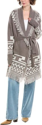 Raffi Intarsia Fringe Wool & Cashmere-Blend Cardigan