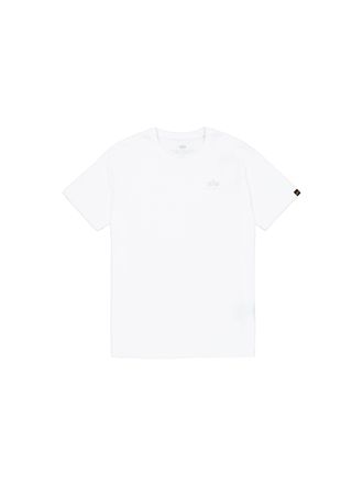 Alpha Industries T-Shirt ALPHA INDUSTRIES Basic T-Shirt SL TPU, Herren, Gr. XXL, weiss (wei&szlig;, chrome), Obermaterial: 100% Baumwolle, Shirts T-Shirt
