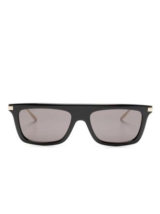 Gucci Occhiali da sole GG rettangolari - Nero