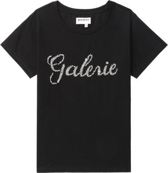 Musium Div. rhinestone-embellished crew-neck T-shirt - women - Polyester/Cotton - M - Black