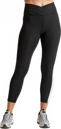 YEAR OF OURS Sport 7/8 Track Leggings In Black/white