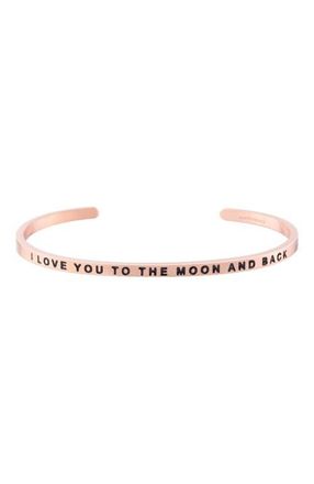 Mantra To The Moon And Back bracelet in Rose Gold at Nordstrom