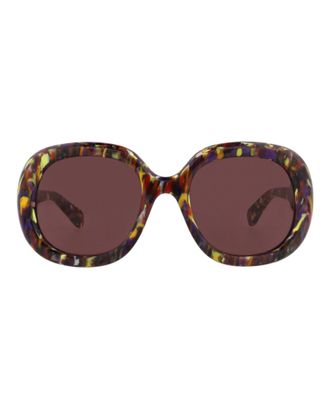 Chlo&eacute; Square-Frame Recycled Acetate Sunglasses