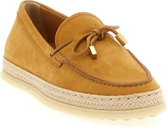 Tod's Womens Beige Calfskin Slip-On Loafers
