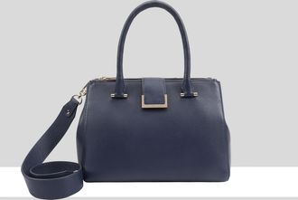 Paul Costelloe Womens Miami Leather Shoulder Bag - Blue - One Size