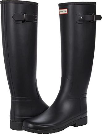 Hunter Refined Tall Womens Shoes Black : 10 M, Rubber