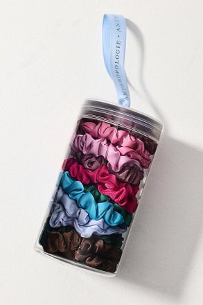 Pony Canister Hair Scrunchies, Set of 15