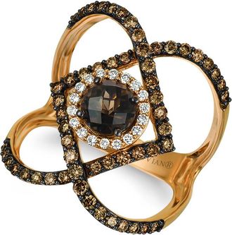 Le Vian Ladies Nude Palette Rings set in 14K Strawberry Gold