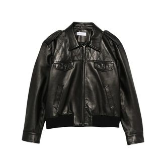 Ernest W. Baker Giacca trapuntata in pelle con cristalli Swarovski - - Jackets - Uomo - Nero - M