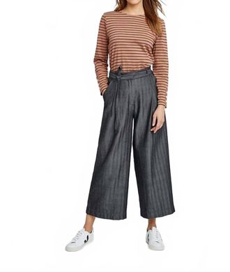 People Tree Tallulah Herringbone Trousers In Grey