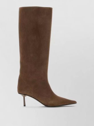 Le Silla bella knee length suede stiletto boots