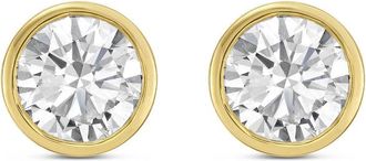 Diana M. Jewels 14KT YELLOW GOLD LAB GROWN ROUND STUDS IN A BEZEL SETTING WEIGHING 5.00 CTS TW