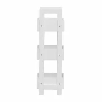 Mobili Rebecca Estante de ba&ntilde;o de mdf blanco con 3 estantes