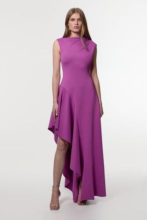 Karen Millen Waterfall Hem Maxi Dress in Purple at Nordstrom, Size 10