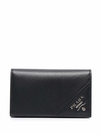 Prada logo plaque cardholder - Black
