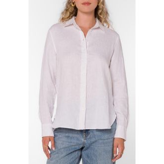 Velvet Heart Mephis Linen Button-Up Shirt in Optic White at Nordstrom Rack, Size X-Small