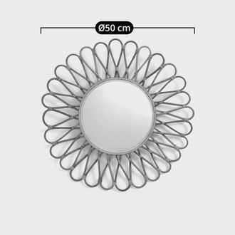 La Redoute Interieurs Spiegel in rotan en bamboe, zon model &Oslash;50 cm, Nogu