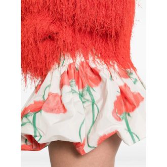 Kenzo Floral Gathered Skirt - White