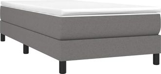 vidaXL Estructura De Cama Sin Colch&oacute;n Tela Gris Oscuro 80x200 Cm Vidaxl