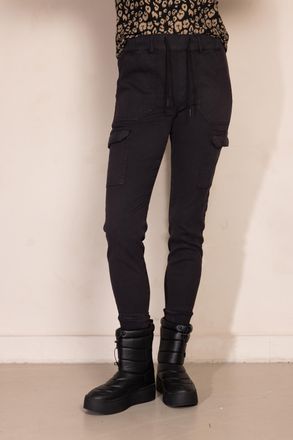 Zhrill Cargohose ZHRILL ZHDAISEY STRIPES, Damen, Gr. XXL, N-Gr, schwarz, Web, Obermaterial: 53% Lyocell, 43% Baumwolle, 4% Elasthan, slim fit kn&ouml;chellang, Ho