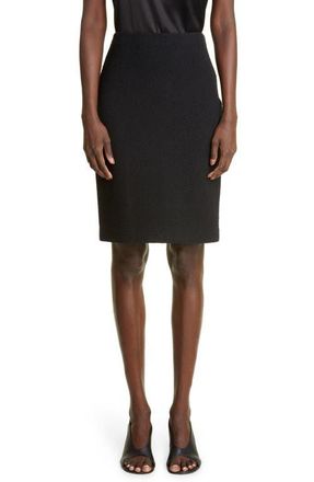 St. John Comact Boucl&eacute; Knit Skirt in Black at Nordstrom, Size 8