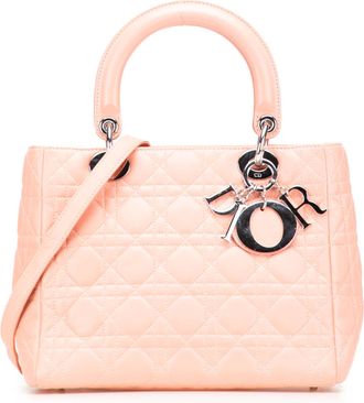 Dior Pre-owned Womens Lady Top Handle Bag - Peach Leather - One Size