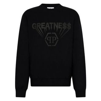 Philipp Plein Heren, Sweatshirts & Hoodies, Zwart, Maat: L Fleece