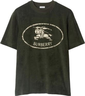 Burberry T-shirt con logo - Verde
