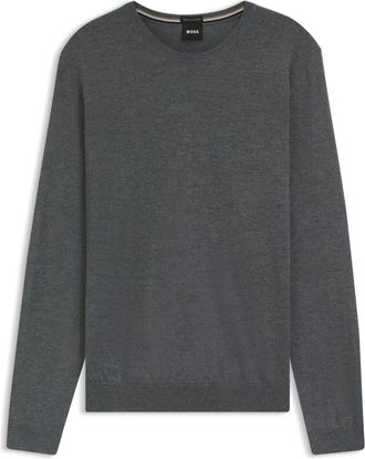 HUGO BOSS Heren, Truien, Grijs, Maat: 2XL Wol
