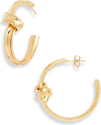 Nordstrom Rack Twisted Knot Hoop Earrings in Gold at Nordstrom Rack