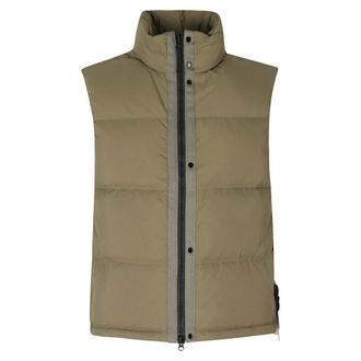 Stone Island Matt Ripstop Cordura Down Vest - Heren - Jassen - Groen - Maat: L Nylon