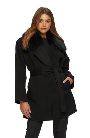 Gorski Loro Piana Wool And Cashmere Blend Belted Jacket With Detachable Toscana Trim in Black/black at Nordstrom, Size X-Large