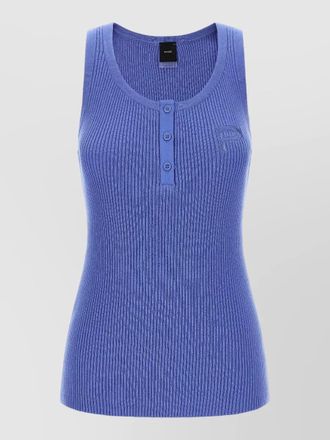Pinko sisma ribbed knit tank sleeveless top
