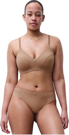 Chantelle Honey Wireless Bra Womens Bra Coffee Latte : 34F, Elastane/Lace/Nylon