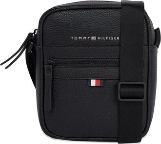Tommy Hilfiger small Essential messenger bag - men - Polyurethane - One Size - Black