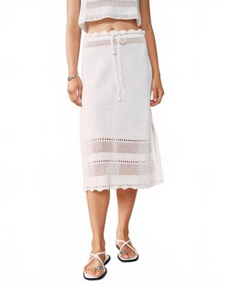 Bella Dahl Crochet Midi Skirt In White