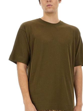 Dries Van Noten Cotton T-Shirt - Brown