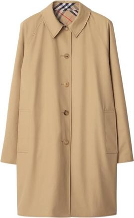 Burberry Check Reversible Gabardine Car Coat, Brand Size 52 ( US Size 42 )