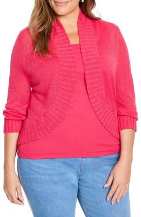 Nic+Zoe Linen Blend Bolero Cardigan in Daiquiri at Nordstrom Rack, Size 3X