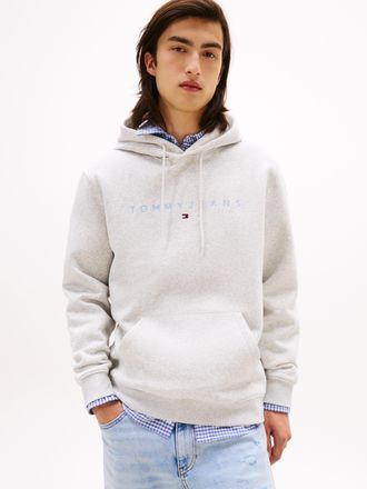 Tommy Jeans Hoodie TOMMY JEANS TJM REG LINEAR LOGO HOODIE EXT, Herren, Gr. S, bunt (lt grau htr multi), Sweatware, Obermaterial: 80% Baumwolle, 20% Polyester, reg