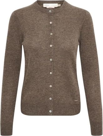 Inwear Lukka Cardigan - Dames - Vesten - Bruin - S/M - Leer - Truien & Vesten