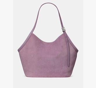 Kate Spade New York Womens Deco Suede Tulip Tote Bag in Purple | Suede
