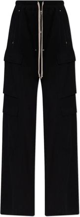 Rick Owens Jumbo Cargo Broeken - Dames - Wijde Broeken - Zwart - S - Katoen - Broeken