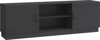 vidaXL Mueble De Tv Negro 150 X 31 X 47 Cm Madera De Ingenier&iacute;a Vidaxl