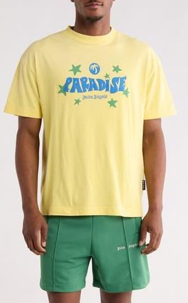 Palm Angels Paradise Logo Graphic T-Shirt in Yellow at Nordstrom Rack, Size Xx-Large