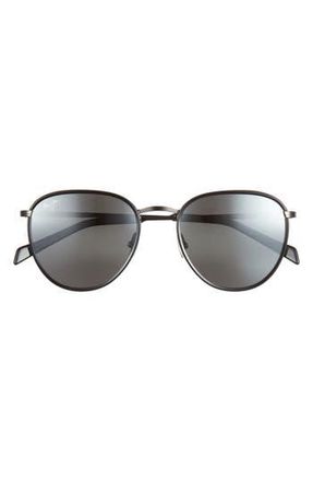 Maui Jim 54mm Round Sunglasses in Black Gunmetal Grey at Nordstrom Rack
