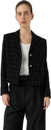 Gerard Darel Tiana Single Breasted Tailored Blazer in Black at Nordstrom, Size 14