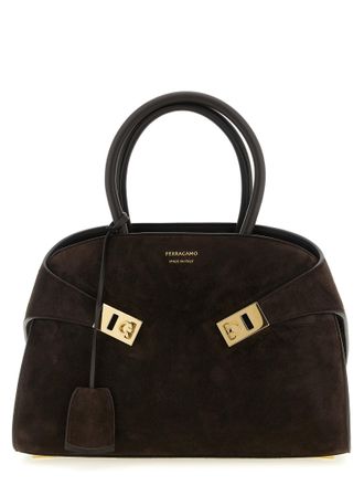 Ferragamo Brown Goatskin Womens Handbag
