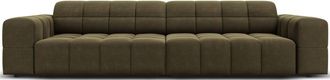 BLOOMINGLOFT 4-Sitzer Design Sofa Chicago mit Samtbezug
