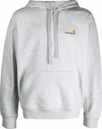 Carhartt Work in Progress drawstring kangaroo hoodie - men - Cotton/Polyester - S - Grey